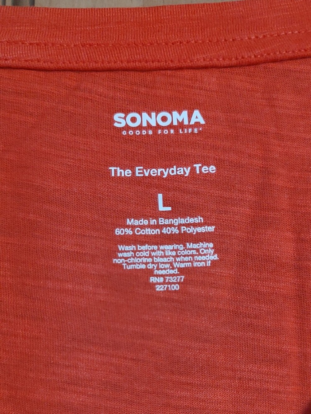Sonoma Women's V-Neck Short Sleeve Tee - Coral - Picture 2 of 3